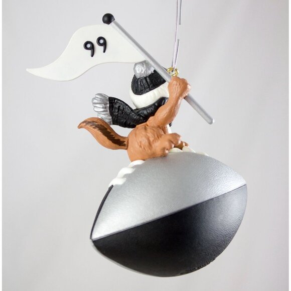 Hallmark Oakland Raiders 1999 NFL Collection Go Raiders Football Ornament - Picture 3 of 7